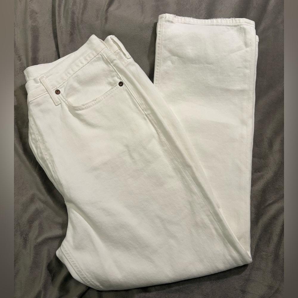 Agolde Riley high rise straight crop in WHIP size 32 NWT